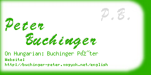 peter buchinger business card